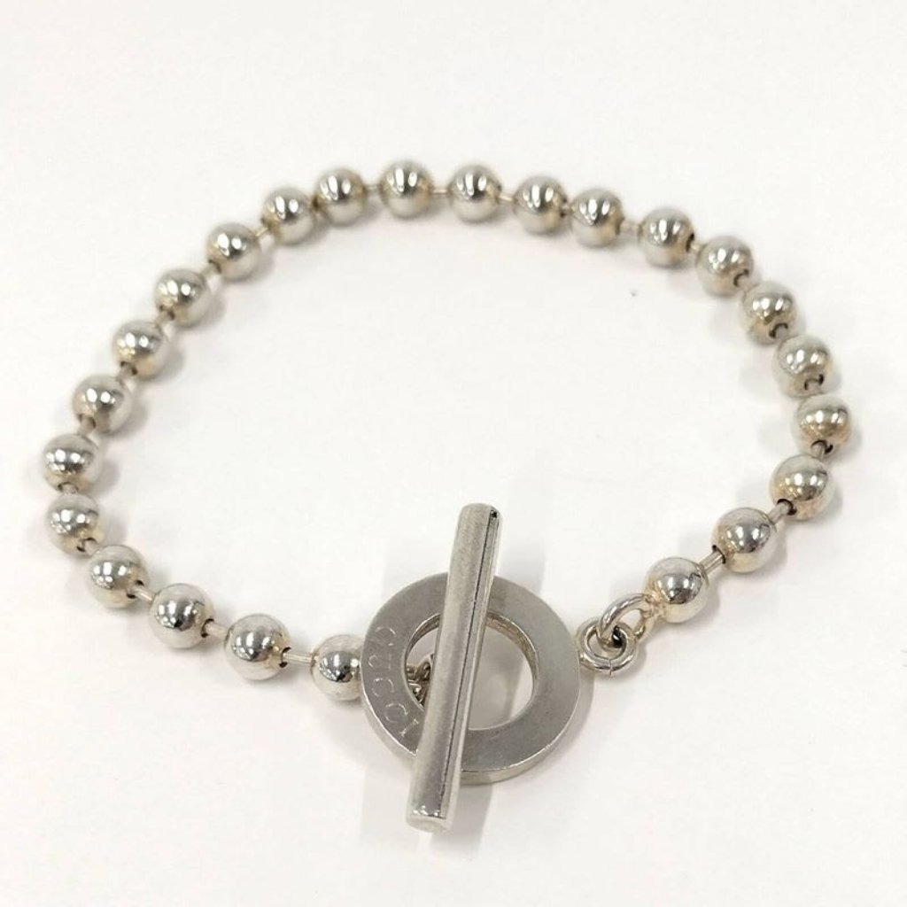 Gucci Chain Bracelet Logo Sv 925 Silver 365$